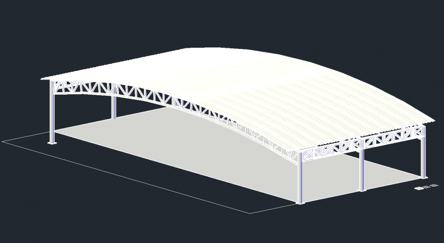 Dynamic shelter 3d model cad drawing details dwg file