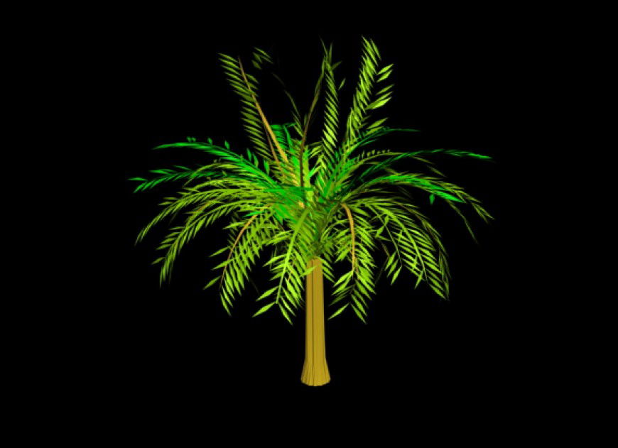 Dynamic single tree block elevation 3d drawing details dwg file