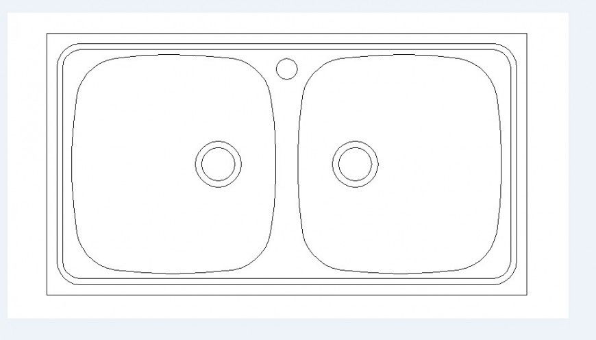 Dynamic sink elevation block cad drawing details dwg file