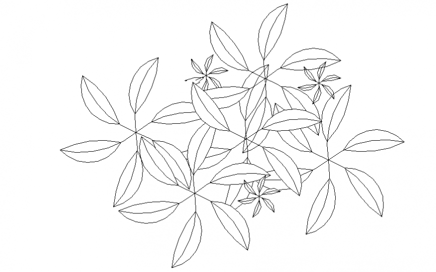 Dynamic small tree plant block cad drawing details dwg file
