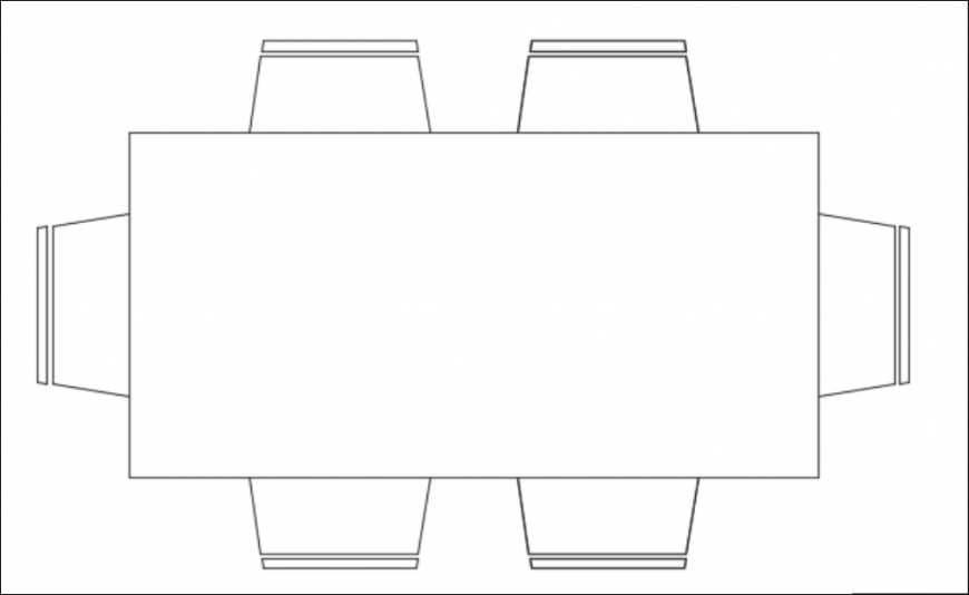 Dynamic Table and Chairs 2D AutoCAD Layout in DWG Format