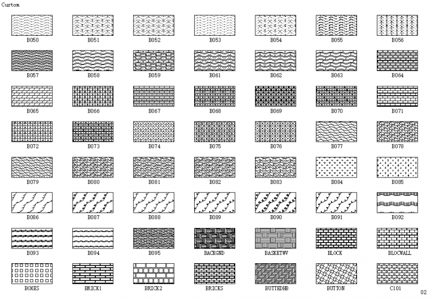 Dynamic tile design blocks cad drawing details dwg file