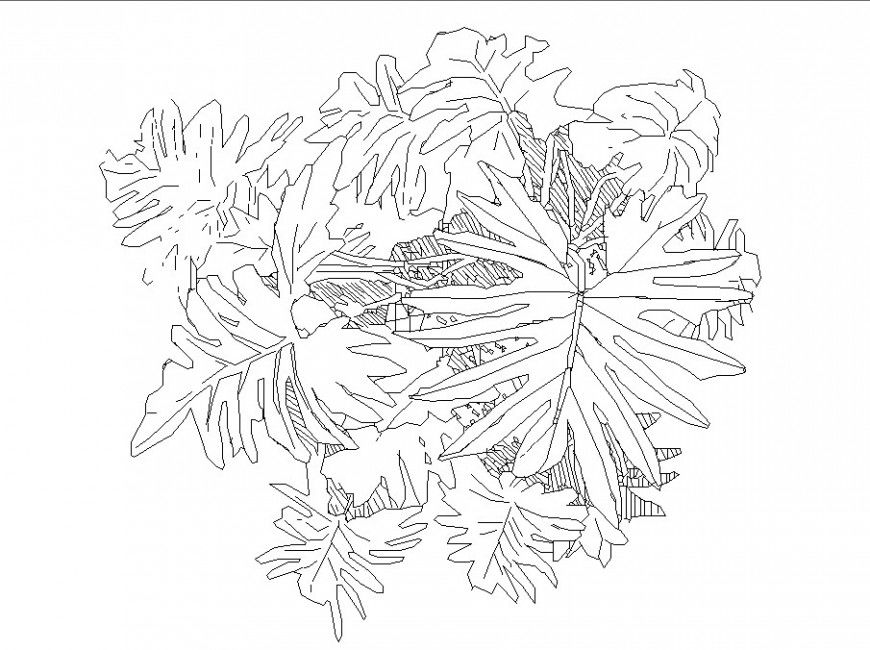 Dynamic tree plant elevation block cad drawing details dwg file