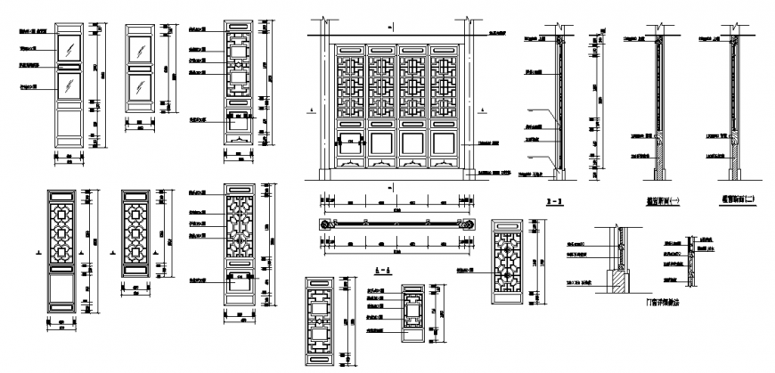 Dynamic wooden door block elevation cad drawing details dwg file