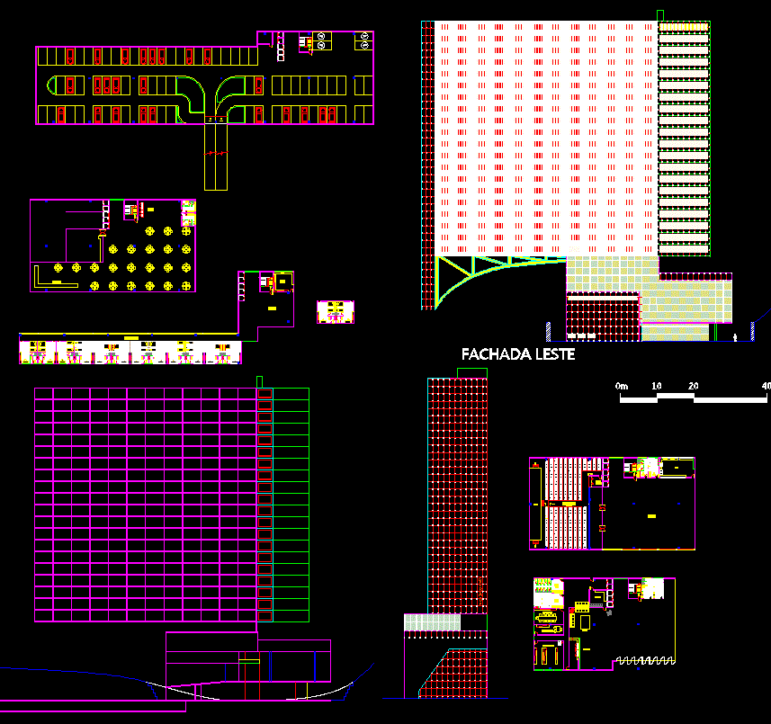 Full Hotel Building drawing Plan and Elevation Layout CAD File