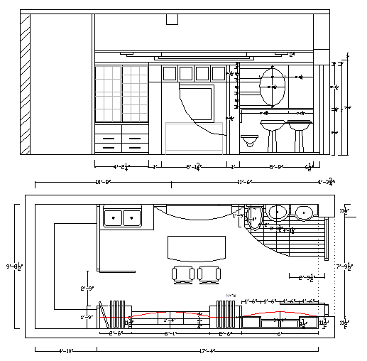 Reception Area Design With bathroom