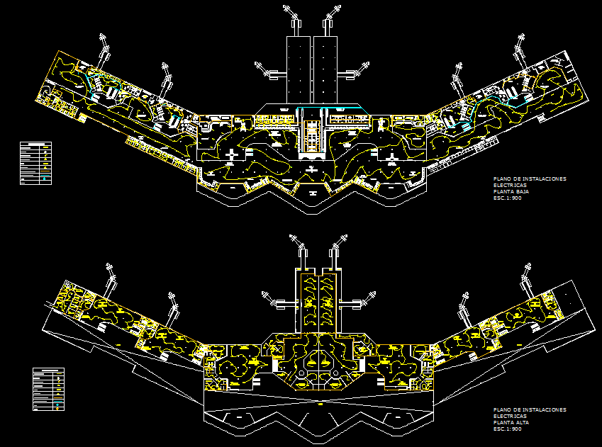 Airport AutoCAD Drawing with Electrical Layout and Floor Plan