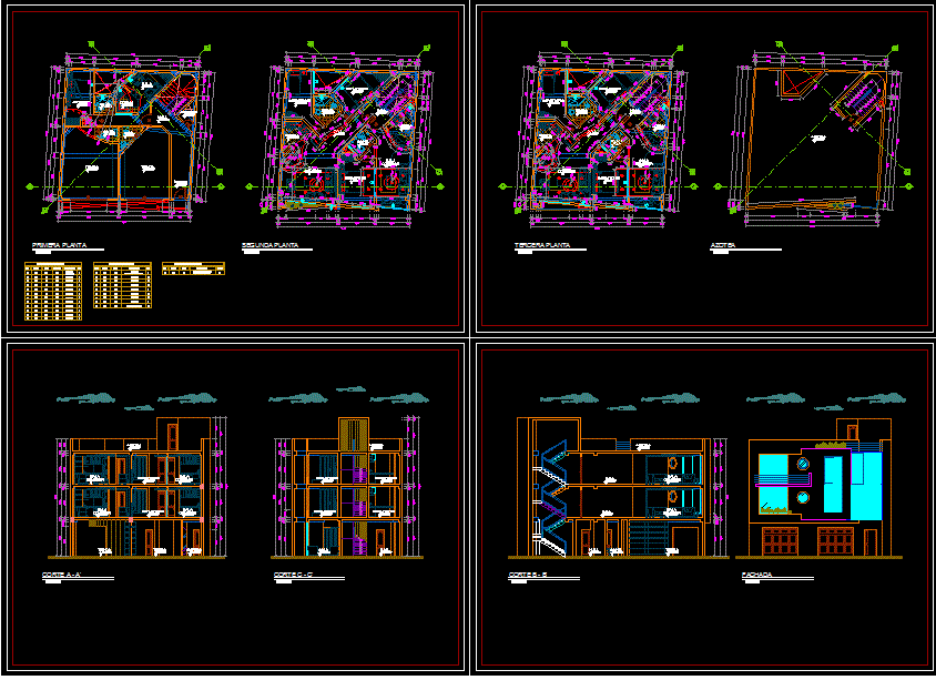 Residential Apartment AutoCAD File with 2D Architectural Drawings