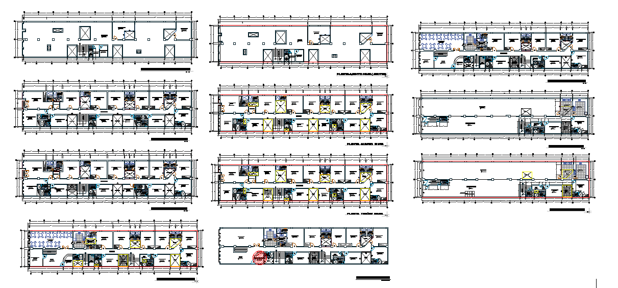 Modern Hotel Project with Basement Parking and Full Interior Plans