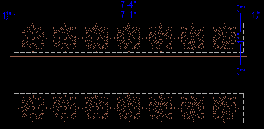 Grill Design AutoCAD File with Complete 2D Architectural CAD Drawings