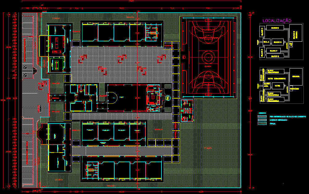 Modern School Design CAD Drawing with Detailed Floor and Layout Plans