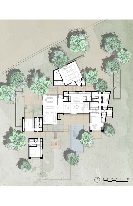 Comprehensive House Layout Plan with Detailed Room Dimensions