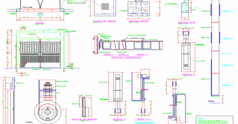 Door Construction Details with Sectional 2D Building Drawings