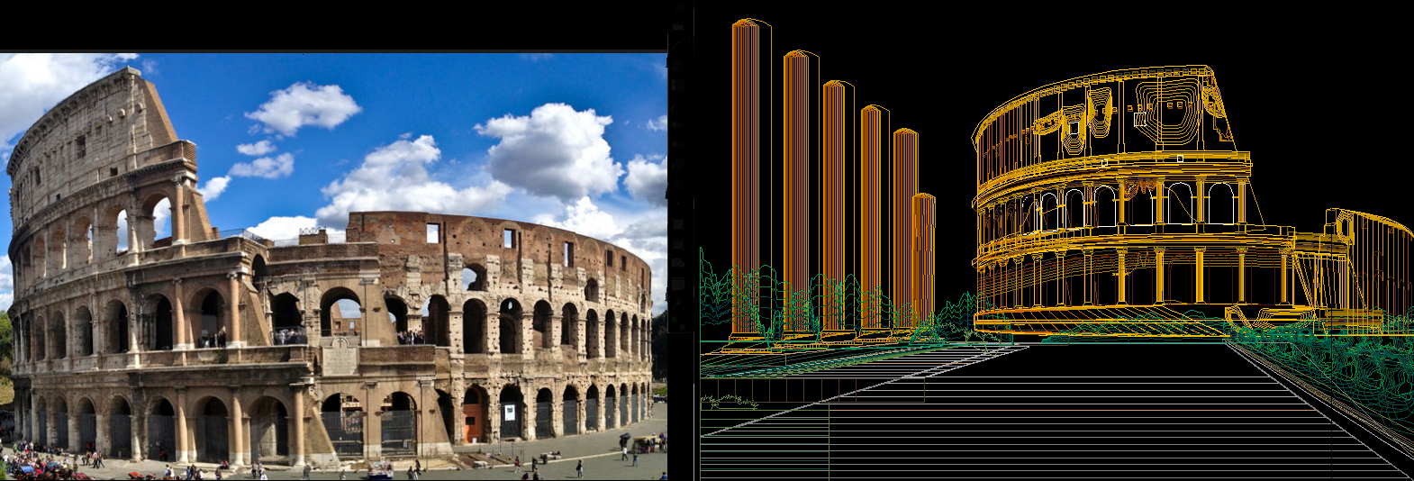 Colosseum DWG Design with 2D Architectural Layout for Designers