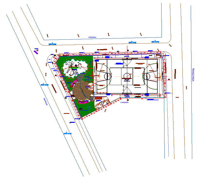 Multi Sport Center Layout with Court Design and Facility Planning
