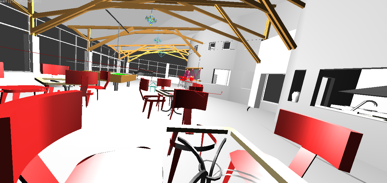 3D Restaurant CAD Layout and Interior Design Plan in DWG File