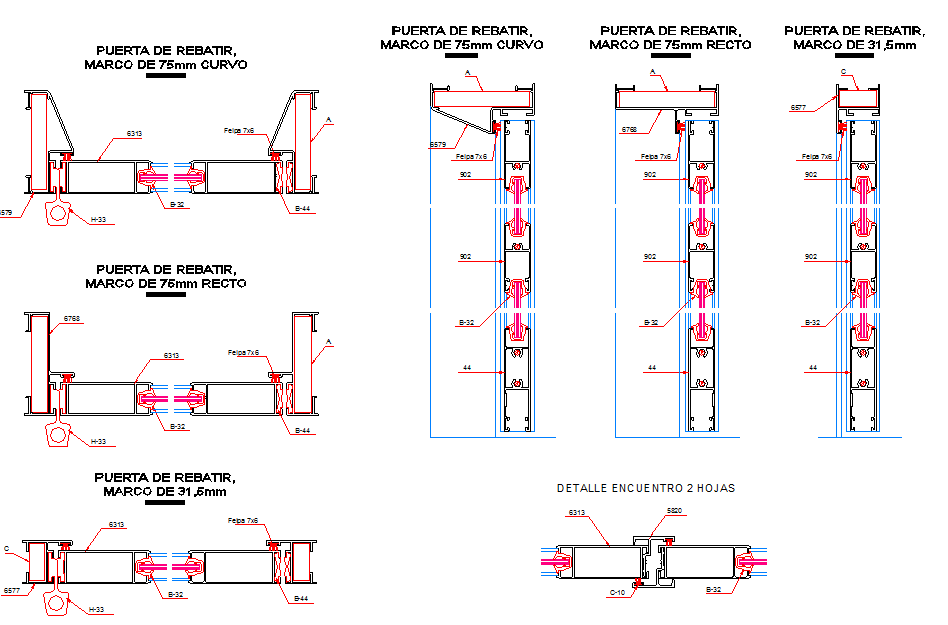 Camera Door 2D CAD Drawing with Plan and Sectional Construction Detail