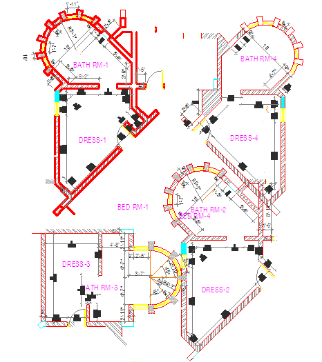 Modern Bedroom Interior Design Layout in DWG File Format
