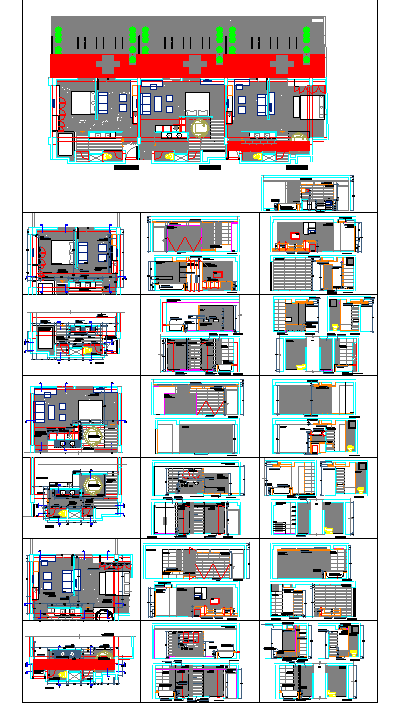 House Elevation Design DWG with Full Façade View and Structural Detail