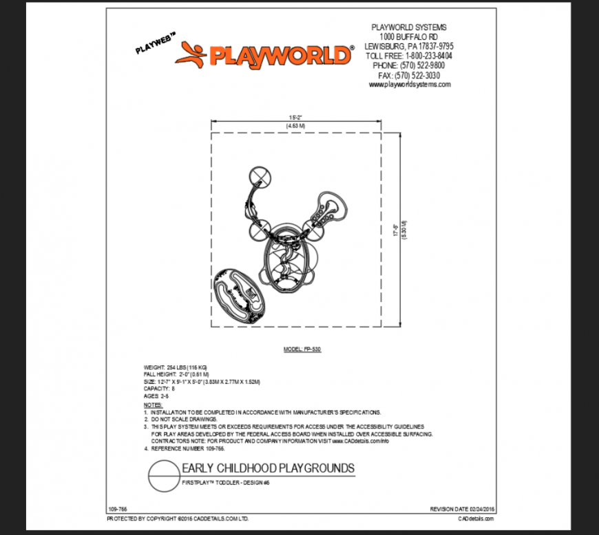 Early child school play ground's toddler play equipment details dwg file
