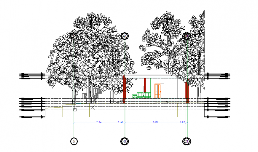East Elevation design drawing of steel structure house design