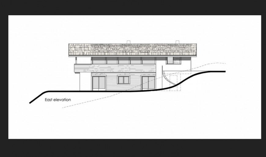 East Elevation of Two-Story House 3D CAD Drawing File