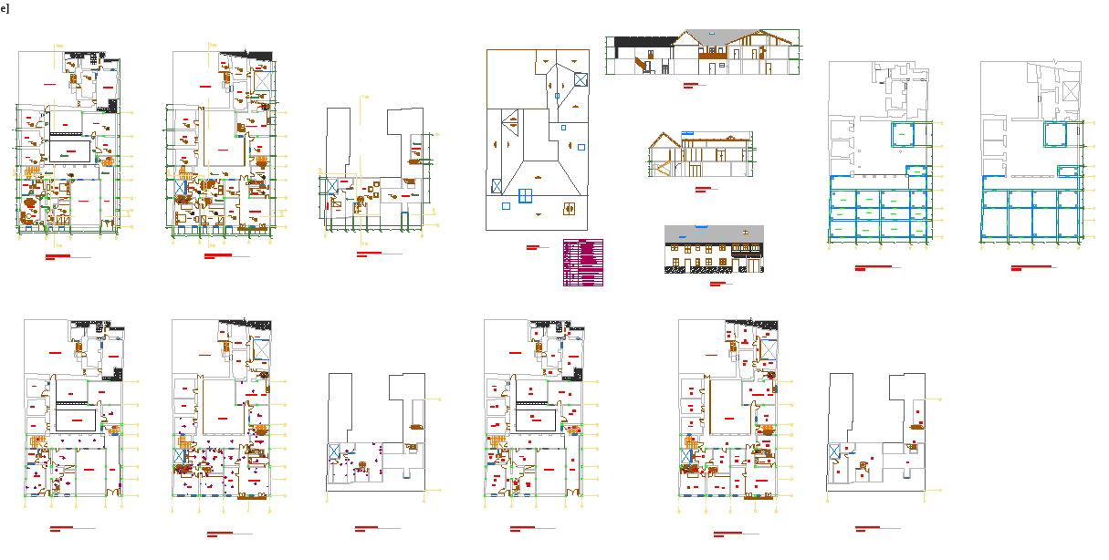 Colonial House plan detail