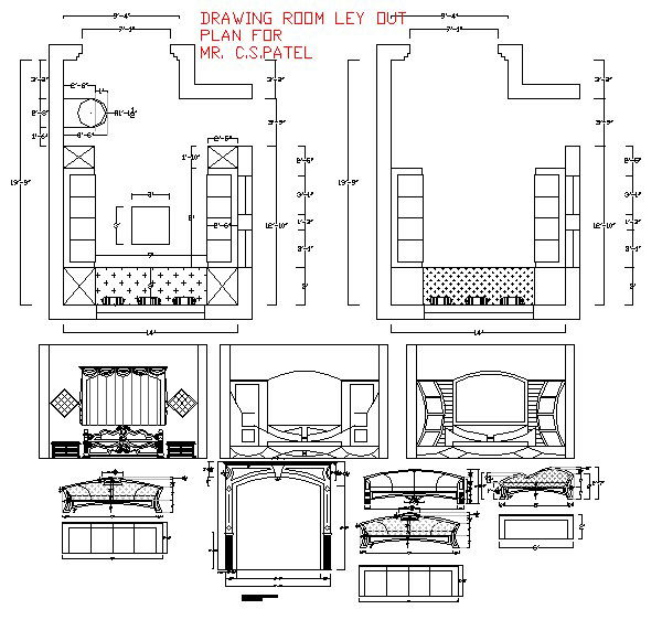 Drawing room furniture design