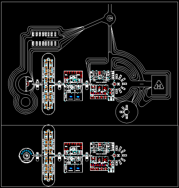 Hospital Project CAD Drawing with Detailed Master Plan Layout