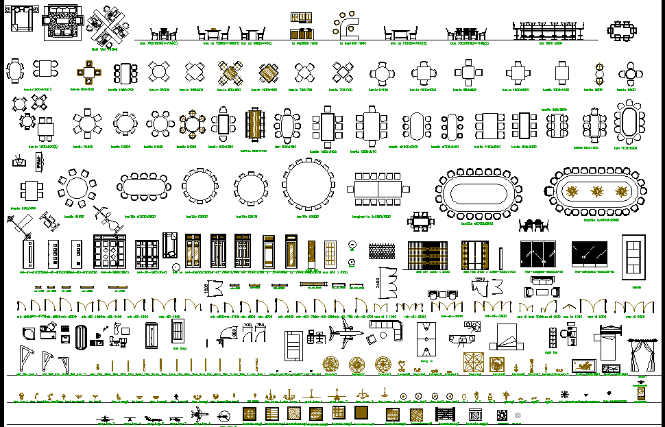 Furniture CAD Blocks AutoCAD DWG File with Complete 2D Layouts