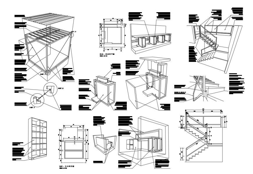 Education building furniture elevation blocks cad drawing details dwg file