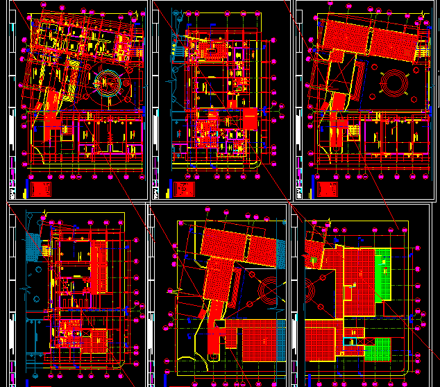City Hall Design CAD Drawing with Detailed Floor Plans and Layouts