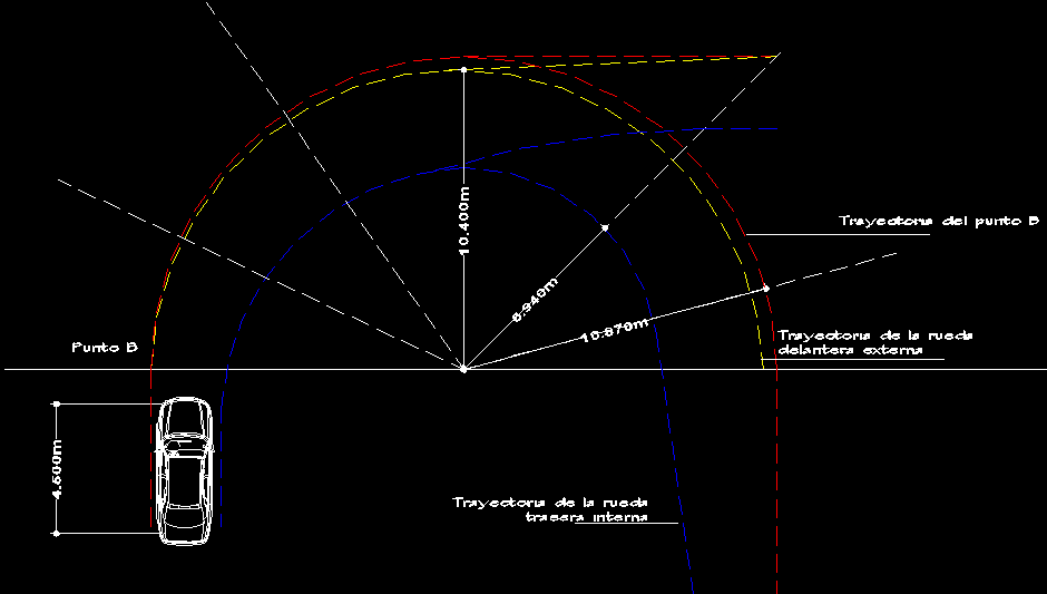 Turning Point CAD Drawing for Road Design and Traffic Planning