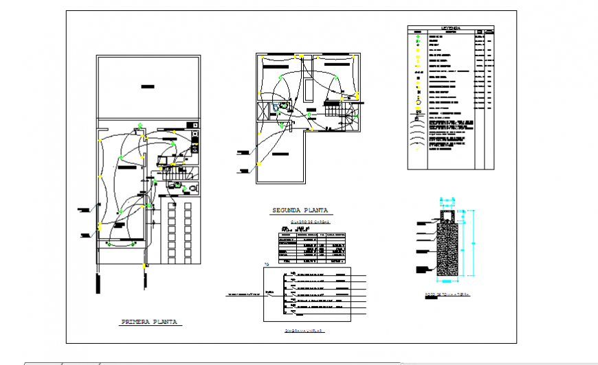 Electirc installation detail design of Single family home design drawing