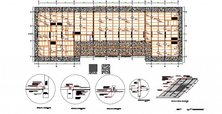 Electric and lighting top view layout plan dwg file