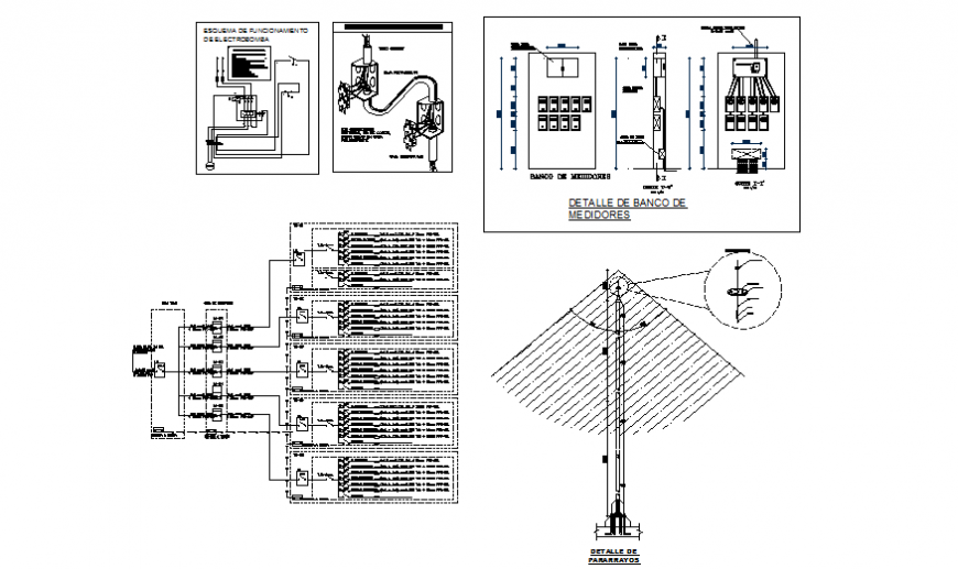 electric detail drawing in apartment in dwg file.
