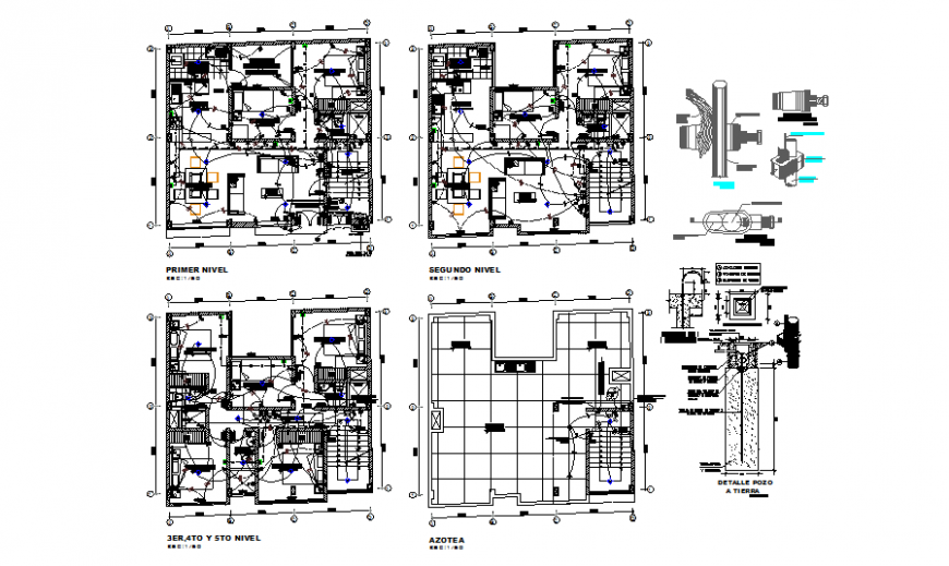 Electric drawing of apartment in dwg file.
