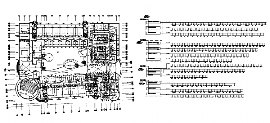 Electric drawing of university area in dwg file.