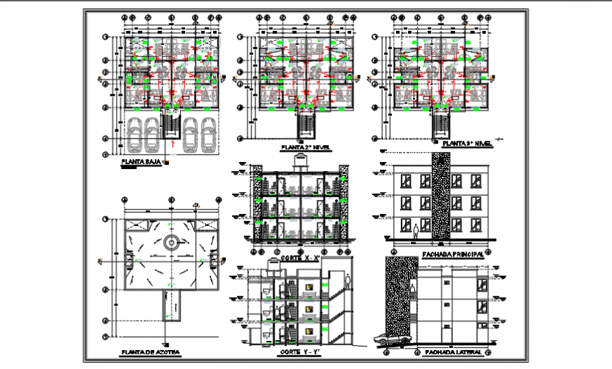 Electric installation design of duplex house design drawing