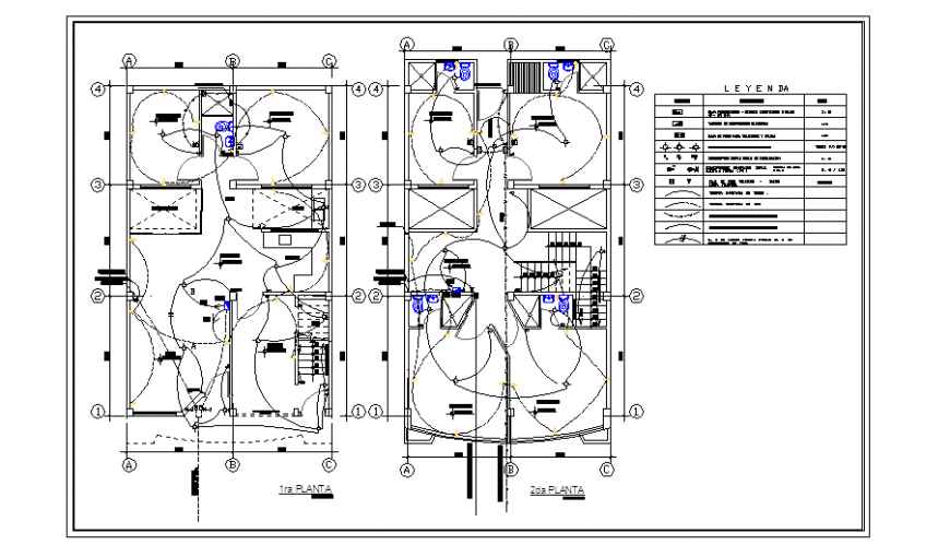Electric installation design of Proposed one family home design drawing