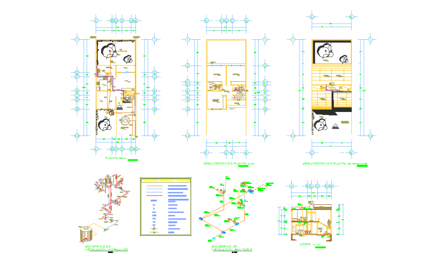 Electric Lay-out Of House Detail with Diagram Design
