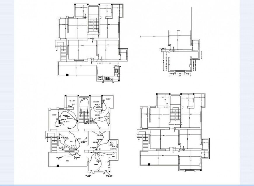 Electric plan of residential area in AutoCAD file