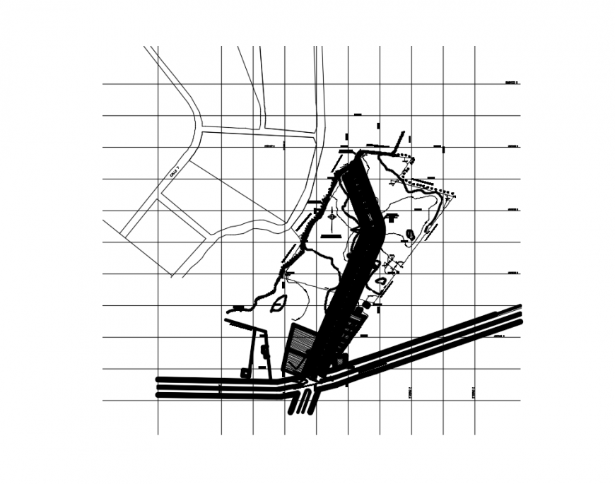 Electric tower installation details with sardine landscaping details dwg file