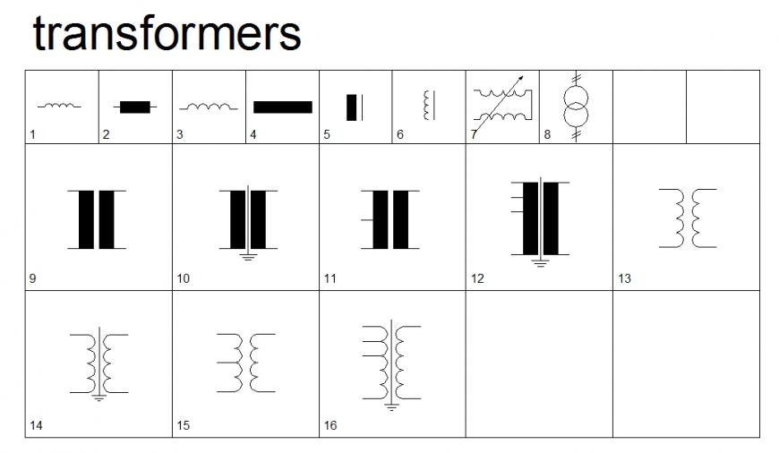 Electric Transformers Detail Block Download file