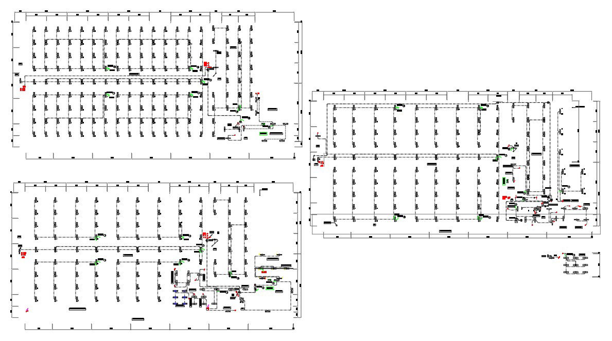 electrical ware house plan drawing for AutoCAD file