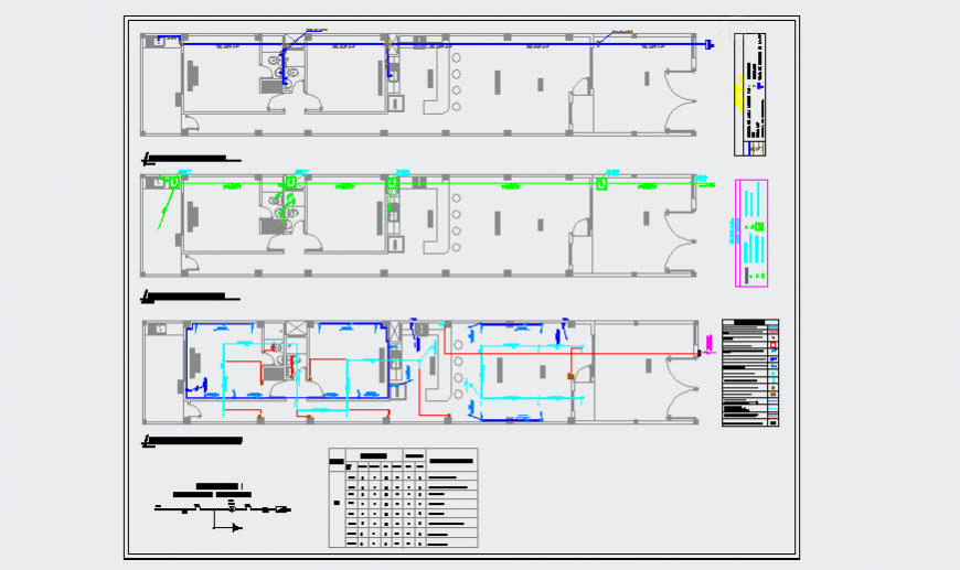 Electrical & hydraulic installation design drawing of unique type plot area residence design drawing