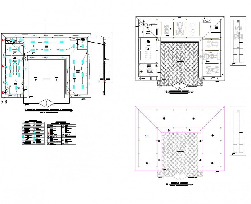 Electrical Agricultural mechanization center plan dwg file