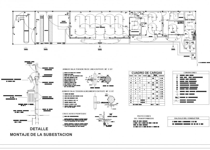 Electrical Auto service station plan detail dwg file