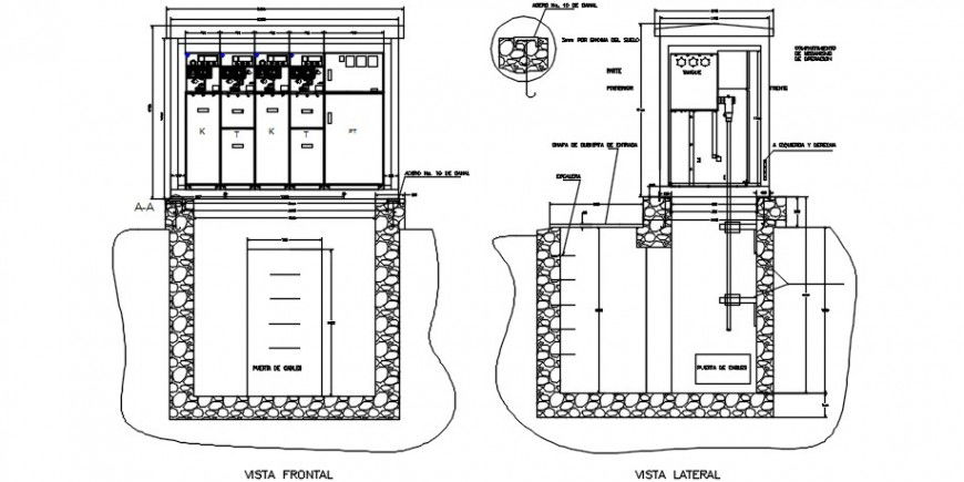 Electrical automation blocks drawing elevation 2d view dwg autocad file