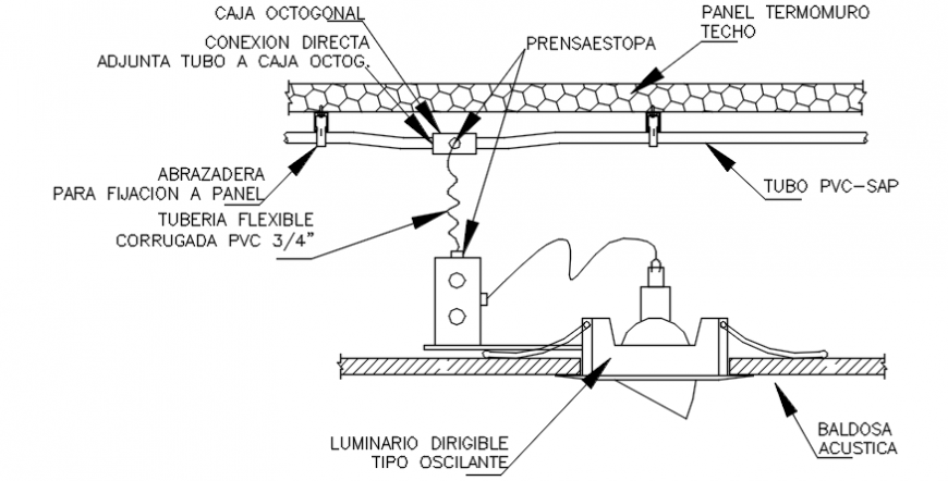 Electrical bell drawings detail 2d view installation autocad file
